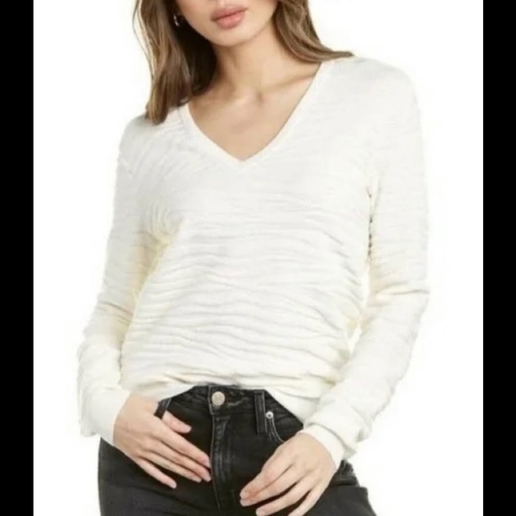Theory Sweaters - Theory zebra plush ivory sweater